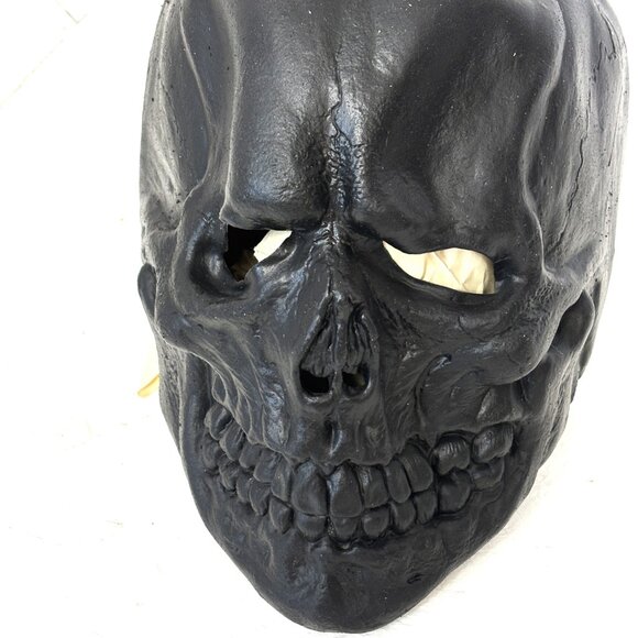 Cinema Secrets Black Latex Skull Mask NWT NOS - Picture 8 of 12